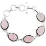 Rose Quartz Bracelet 925 Silver Overlay Handmade Vintage Style Jewelry for Women Mom Wife Rose Quartz Bracelet 925 Silver Overlay Handmade Vintage Style Jewelry for Women Mom Wife