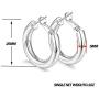 Chunky Tube Hoop Earrings,14K Gold Plated 5MM Thick Hoop Earrings For Women And Girls, Diameter 25MM-50MM Chunky Tube Hoop Earrings,14K Gold Plated 5MM Thick Hoop Earrings For Women And Girls, Diameter 25MM-50MM