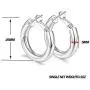 Chunky Tube Hoop Earrings,14K Gold Plated 5MM Thick Hoop Earrings For Women And Girls, Diameter 25MM-50MM
