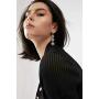 Sllaiss Lever-Back Drop Earrings Swarovski Crystal Vintage Dangle Earrings for Women Round-Cut Earrings Jewelry for Anniversary Birthday