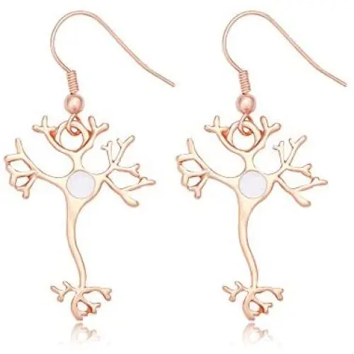 MANZHEN Science Jewelry Nerve Cell Dangle Earrings MANZHEN Science Jewelry Nerve Cell Dangle Earrings