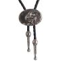 COOLLA Bolo tie- Handmade Western Cowboy Black Vintage Cicada Pendant for Women,Men