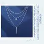 Jeweky Layered Sequin Necklaces Silver Beaded Choker Necklace Bar Pendant Chain Adjustable Jewelry for Women and Girls Jeweky Layered Sequin Necklaces Silver Beaded Choker Necklace Bar Pendant Chain Adjustable Jewelry for Women and Girls