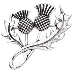 CENWA Outlander Inspired Jewelry Double Scottish Thistle Brooch Pin Sassenach Scottish Outlander Gift Scottish Brooch