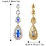 BriLove Womens Elegant Wedding Bridal Multi Teardrop Long Chandelier Dangle Earrings