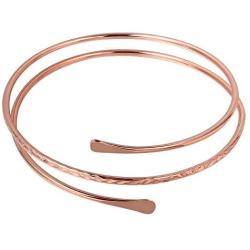 MANZHEN Adjustable Arm Bracelet Upper Arm Gold Swirl Armband Charm Simple Cuff Jewelry Accessories