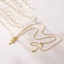 SWEETV 14K Gold Plated Necklaces for Women 925 Sterling Silver Rose Pendant Necklace Dainty Chain Jewelry Gift