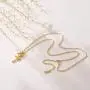 SWEETV 14K Gold Plated Necklaces for Women 925 Sterling Silver Rose Pendant Necklace Dainty Chain Jewelry Gift