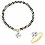 Efulgenz Indian Jewelry Bollywood Combo of Stylish Mangalsutra Bracelet and Ring for Women