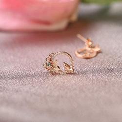 AOBOCO Butterfly Dream Earrings Sterling Silver Earrings Embellished with Crystals from Austria, Hypoallergenic Dangle Drop Earrings, Fine Jewelry Gifts for Women