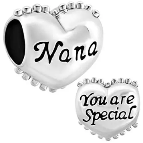 Casa De Novia for European Charm Bracelets Heart Love Nana Casa De Novia for European Charm Bracelets Heart Love Nana