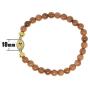 AA Religious Virgen de la Caridad del Cobre Catholic Bracelet with Stainless Steel Virgen de la Caridad del Cobre Medal and 6mm Venturina Beads (SSBCMVS-6)