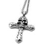 Warvik Skull Pendant Necklace Biker Gothic Party Retro Style, Stainless Steel Jewelry Mens Womens Wheat Chain 20/28inch