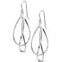 Highstreet Sterling Silver plated double teardrop drop earrings for women |unique and trendy design| light and easy to wear| Hypoallergenic