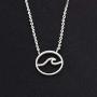 VAttract Wave Pendant Necklace Ocean Jewelry Gifts Beach Necklaces Cute Chokers for Women Teen Girls