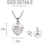 Cremation Jewelry for Ashes, Urn Necklaces for Women Men 925 Sterling Silver Sunflower Necklace Pendant with Swarovski Crystal Engraved Forever in My Heart Memorial Loved Ones Ashes Mini Keepsake