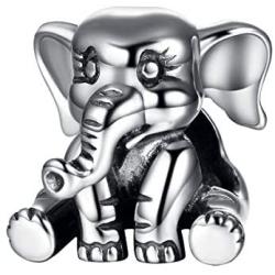 SPARKL Jewellery Animal Charms 925 Sterling Silver Puppy/Elephant/Ladybug/Shark Animal Beads fit European Charm Bracelet for Animal Lovers Charm Bracelets