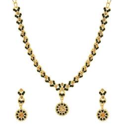 MUCH-MORE Indian Traditional Gold Tone Bridal Necklace Earrings Set Ethnic Wedding Party Fashion Jewelry for Women