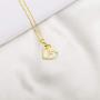 KIMIONE Heart Initial Necklace for Women, 14K Gold Plated Heart Initial Necklaces, Cubic Zirconia Dainty Initial Heart Necklace for Women Teen Girls Jewelry Gifts