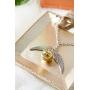 ZST Jewelry Harry Potter Golden Little Tuna Quicksilver Golden Pearl Necklace Best Gift for Harry Potter Fans (Silver)