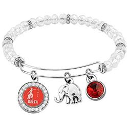 AKTAP Delta Sigma Theta Sorority Gifts Red Elephant Bracelet DST Inspired Greek Greece Sorority Gift
