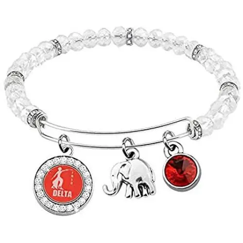 AKTAP Delta Sigma Theta Sorority Gifts Red Elephant Bracelet DST Inspired Greek Greece Sorority Gift AKTAP Delta Sigma Theta Sorority Gifts Red Elephant Bracelet DST Inspired Greek Greece Sorority Gift