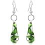 GIMEFIVE Handmade Water Drop Shape Spiral Lampwork Fashion Glass Bead Pendant Dangle Earrings