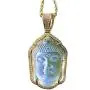 Iced Guanyin Tathagata Buddha White Jade Pendant Necklace 20'' Rope Chain Genuine Certified Grade A Jadeite Jade Hand Crafted, Jade Necklace, 14k Gold Filled Laughing Jade Buddha Necklace, Jade Medallion, Fast Prime Shipping