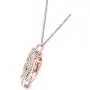 AFFY Round Cut Cubic Zirconia Elephant Floater Pendant Necklace in 14K Rose Gold Over Sterling Silver AFFY Round Cut Cubic Zirconia Elephant Floater Pendant Necklace in 14K Rose Gold Over Sterling Silver