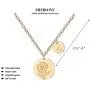 SHERLOVE 14K Gold Plated Women Initial Sunflower Pendant Necklace, You are My Sunshine Necklace with Round Disc Initial Letter