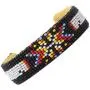 Handmade Beaded Indian Fashion Jewelry Black Red Butterfly Beaded Cuff Bracelet B53/8 Multi color Handmade Beaded Indian Fashion Jewelry Black Red Butterfly Beaded Cuff Bracelet B53/8 Multi color