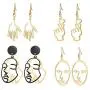 JOVIVI 4 Pairs Face Abstract Gold Statement Dangle Drop Earrings Set Hollow Geometric Hand Fun Art Earrings for Women Girls Punk Style JOVIVI 4 Pairs Face Abstract Gold Statement Dangle Drop Earrings Set Hollow Geometric Hand Fun Art Earrings for Women Girls Punk Style