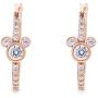 Disney Jewelry for Women Mickey or Minnie Mouse Sterling Silver Cubic Zirconia Hoop Earrings