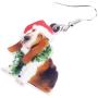 NEWEI Acrylic Sweet Basset Hound Dog Earrings Drop Dangle Fashion Jewelry For Girl Women Gift Charms