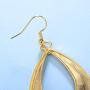 HUIMEI Fishhook Teardrop Earrings with Brushed Finished Dangle Earrings (gold5)