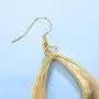 HUIMEI Fishhook Teardrop Earrings with Brushed Finished Dangle Earrings (gold5)
