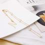 ALAIX Womens Long Necklace Gold Chain Choker Necklaces for Tops Sweater Beads Necklace Long for Women