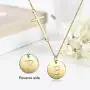 MUERDOU Initial Alphabet Pendant Necklace 14K Gold Plated A-Z Letter Disc Double Side Engraved Personalized Name Necklace Gift for Women MUERDOU Initial Alphabet Pendant Necklace 14K Gold Plated A-Z Letter Disc Double Side Engraved Personalized Name Necklace Gift for Women