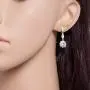 Women Fashion Necklace Earrings Round-Cut Cubic Zirconia Pendant Necklace Dangle Earrings Jewelry Set (White) Women Fashion Necklace Earrings Round-Cut Cubic Zirconia Pendant Necklace Dangle Earrings Jewelry Set (White)