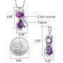 Almusen Little cat Jewelry Set for Women Plating Cubic Zirconia Earrings and Necklace Set Valentines Jewelry Gift Birthday Gift for Mom Women Wife Girls Her
