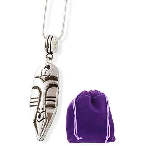 Tiki Mask Necklace | Carving Snake Chain Pendant