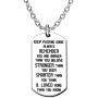 lauhonmin Inspirational Graduation Gifts Necklace - Keep Fucking Going You are Braver Stronger Smarter Than You Think Stainless Steel