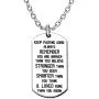 lauhonmin Inspirational Graduation Gifts Necklace - Keep Fucking Going You are Braver Stronger Smarter Than You Think Stainless Steel