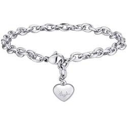 MEGIDESI Heart Necklace and Bracelet Set