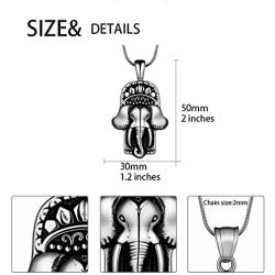 Hamsa Hand Necklace Mens 316L Stainless Steel Hand of Fatima Pendant 18k Gold/Black Gun Plated Path of Symbols Lucky Amulet Jewelry