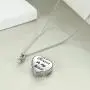 LUHE Urn Necklaces for Ashes 925 Sterling Silver Heartbeat Urn Necklace, Cremation Keepsake Faith Hope Love Necklace, Memorial Ruth Bader Ginsburg Necklace