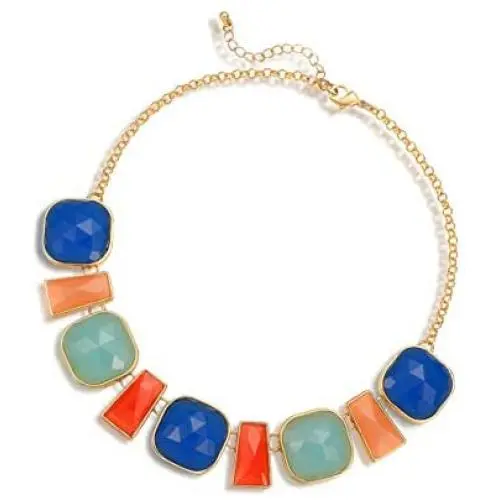 FAMARINE Boho Jewelry Colorful Necklace for Women, Gold Choker Chain Boho Necklace, Wear to Travel Or Wedding FAMARINE Boho Jewelry Colorful Necklace for Women, Gold Choker Chain Boho Necklace, Wear to Travel Or Wedding