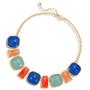 FAMARINE Boho Jewelry Colorful Necklace for Women, Gold Choker Chain Boho Necklace, Wear to Travel Or Wedding