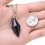JOVIVI Healing Crystal Necklace Natural Semi-Precious Gemstone 12 Facted Reiki Pointed Healing Stone Chakra Pendant Necklace Pendulum Quartz Jewelry
