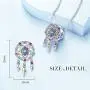 FOREVER QUEEN Dream Catcher Charm fit Charms Bracelet 925 Sterling Silver Feathers Tassel Bead Charm with Colorful Stones Pendant for European Necklace Jewelry